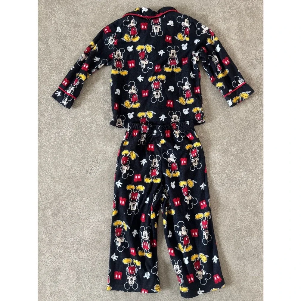 Disney Mickey Mouse Pajama Set 2T Toddler Boys Girls Flame Resistant Sleepwear